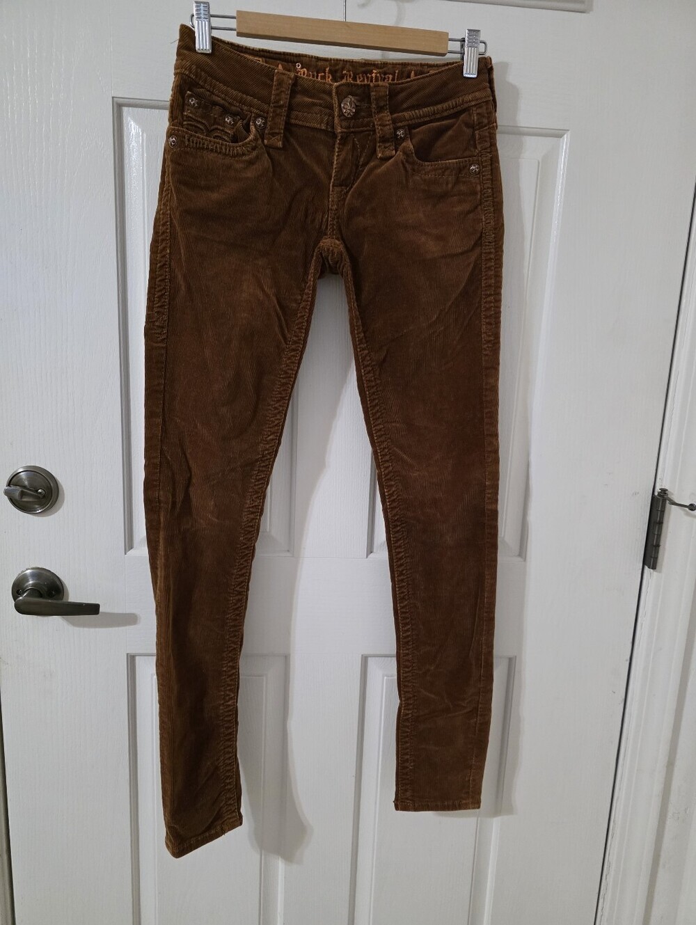 Rock Revival Brown/rust Corduroy Skinny Pants